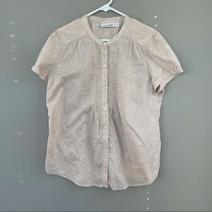 St. Johns Bay Polka Dot Button Down Shirt XL